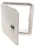 B&B RV Multi-Purpose Hatch w Key Lock, Open Back - Polar White