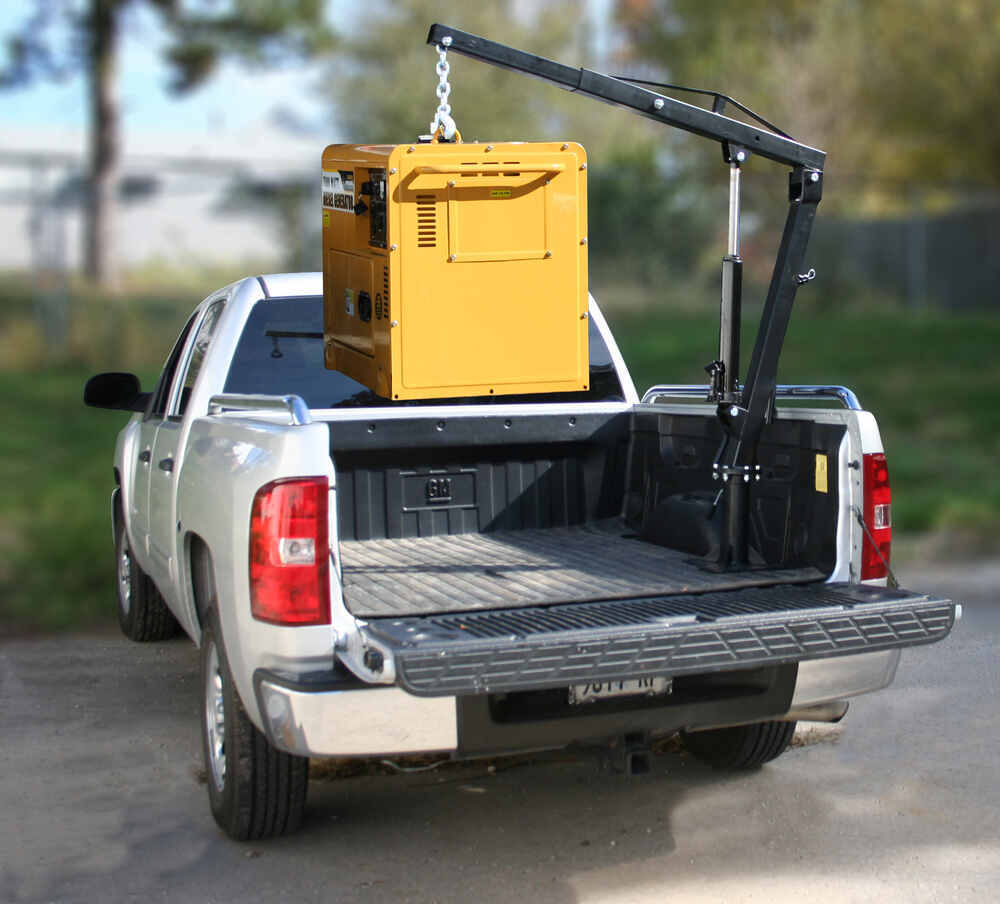 Black Bull Pickup Truck Crane  Up to 72\u0026quot; Lift  1,000 lbs Buffalo Tools Truck Bed Accessories 