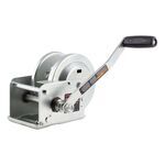 Curt Hand-Crank Winch with Handbrake - Zinc - 1,500 lbs