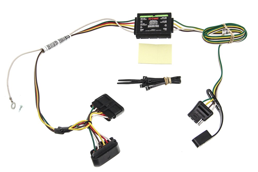 Curt T-Connector Vehicle Wiring Harness with 4-Pole Flat ...
