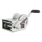 Curt Hand-Crank Winch with Handbrake - Zinc - 2,500 lbs