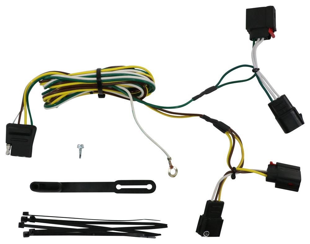 Curt T-Connector Vehicle Wiring Harness with 4-Pole Flat Trailer ... 7 way trailer wiring Etrailer.com