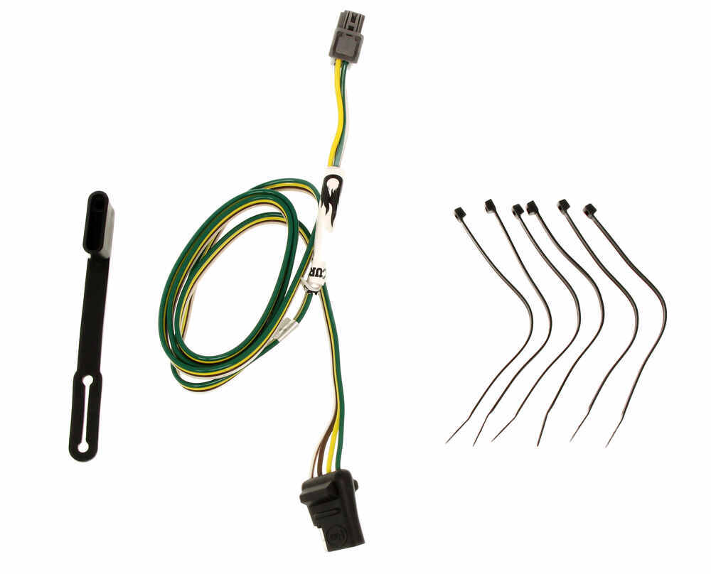 Curt T-Connector Vehicle Wiring Harness for Factory Tow Package - 4-Pole Flat Trailer Connector Curt Custom Fit Vehicle Wiring C56210