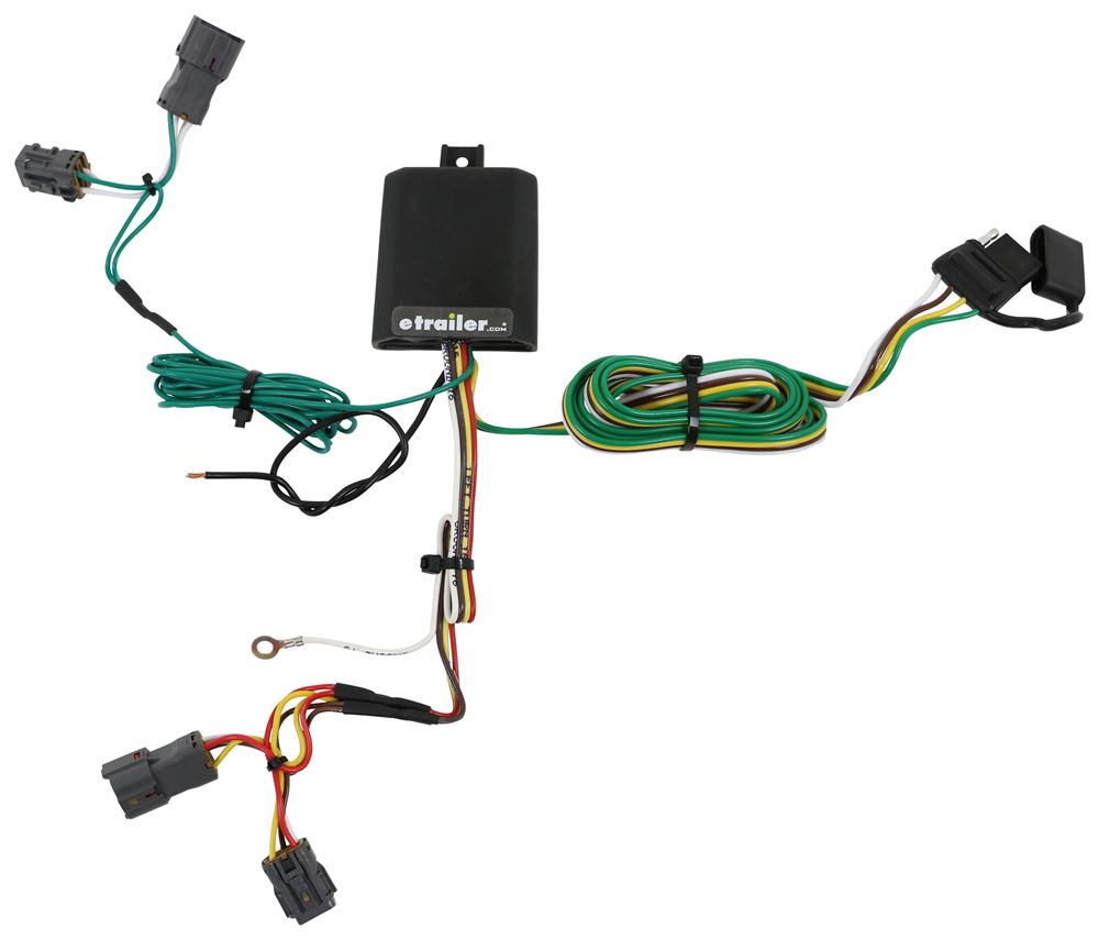 Curt T-Connector Vehicle Wiring Harness with 4-Pole Flat Trailer Connector Curt Custom Fit Vehicle Wiring C56328