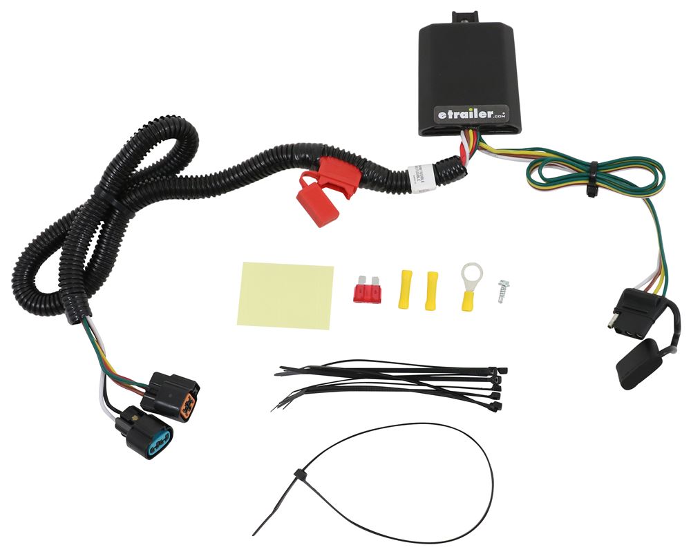 Curt T-Connector Vehicle Wiring Harness for Factory Tow Package - 4-Pole Flat Trailer Connector Curt Custom Fit Vehicle Wiring C56346