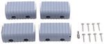 Caliber Bunk Wrap Endcaps for 2x4 Boat Trailer Guides - Light Gray - Qty 4