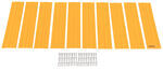 Caliber Marine Slides for Boat Trailer Bunks - 3" Wide - Yellow - Qty 10