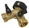 Camco garden hose y-style shut-off valve.