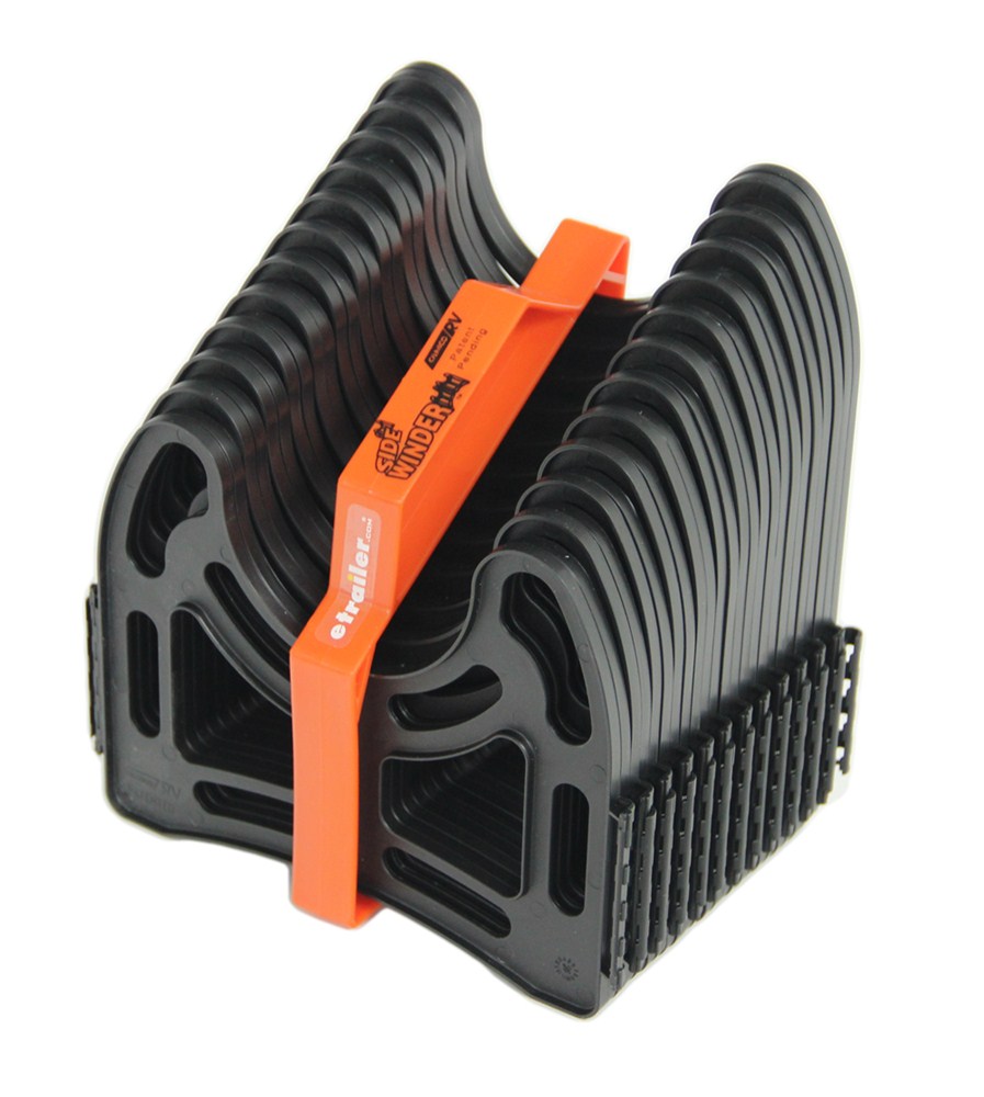 Sidewinder RV Sewer Hose Support System with Storage