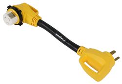 Camco Power Grip 90-Degree Locking Marine-Style Power Cord Adapter.