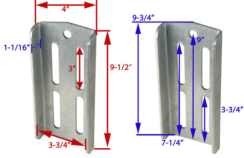 CE Smith Double UBolt Bolster Bracket Galvanized Steel 93/4" Tall