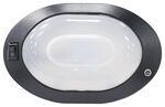 12V LED RV Dome Light - Single - 5-7/8" Long x 3-3/4" Wide - Black