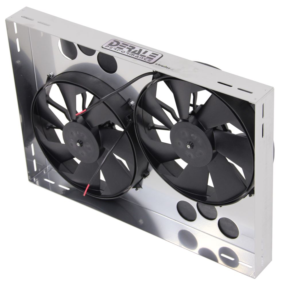 Derale 26 Dual High Output Electric Radiator Fan And Shroud Derale 26 Dual High Output Electric Radiator Fan And Shroud Embly 4 000 Cfm Fans D16927