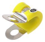 DeeMaxx Brake Line Clamp w/ Yellow Silicone Cushion - Stainless Steel - Qty 1