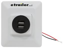 White Charging Station for RVs with 2 USB Ports