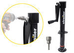 etrailer Manual Sidewind Trailer Jack w/ Drill Adapter - A-Frame - 14" Lift - 2K - Preorder
