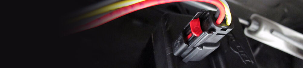 Closeup shot of trailer wiring.