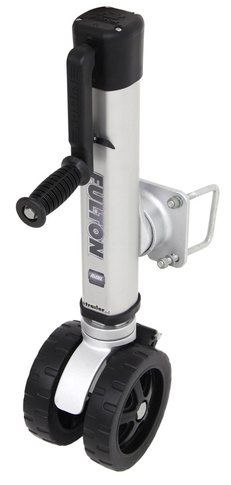 Fulton F2 Swing-Up Trailer Jack, Dual 7" Wheels, Sidewind 