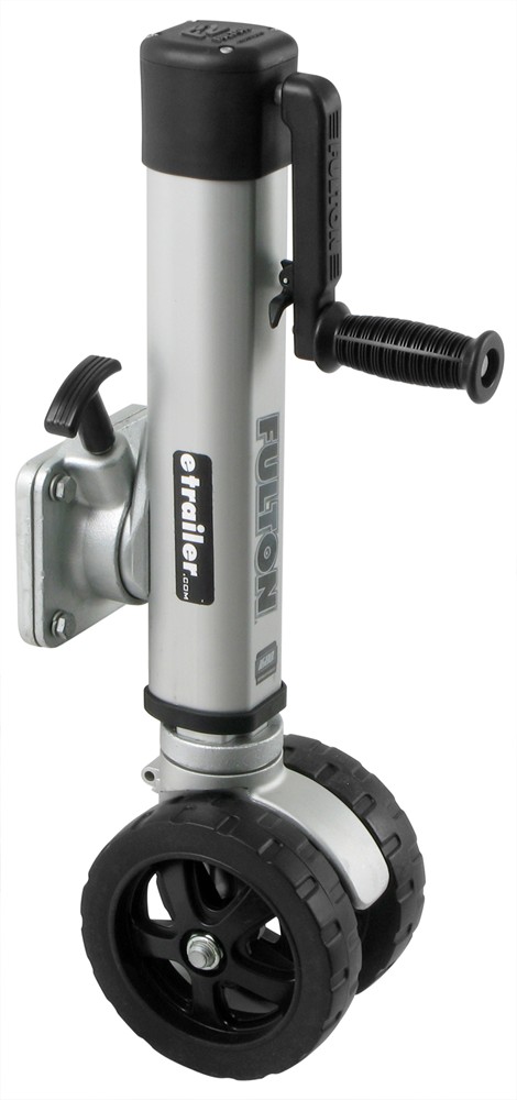 Fulton F2 Swing-Up Trailer Jack, Dual 7" Wheels, Sidewind 