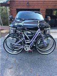 Carrying bikes with a front mounted trailer hitch installed.