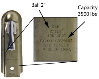 Trailer Ball Size Chart