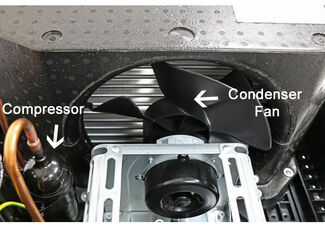 RV Air Conditioner - Side View of Fan and Motor