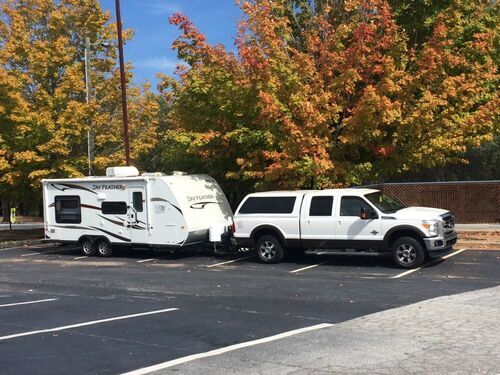 Travel Trailer in Autumn