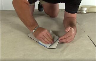 Smooth out patch with scrub pad