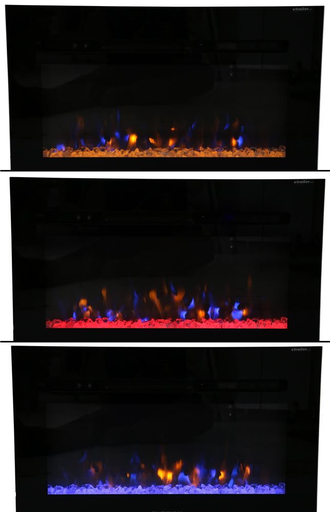Furrion 30 Electric Fireplace W Crystals Recessed Mount Black Furrion 30 Electric Fireplace W Crystals Recessed Mount Black Rv Fireplaces Ff30sc15abl