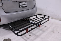 Black Flint Hill Goods hitch mounted cargo carrier on silver toyota prius