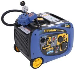 Firman portable RV dual fuel inverter generator. 