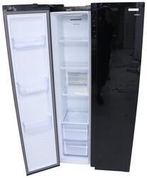 Furrion Artic RV refrigerator with freezer in black.