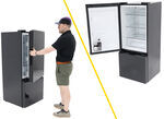 Furrion 12V RV Refrigerator w/ Freezer - Dual Swing Doors - 10.7 Cubic Feet - Black Glass Finish