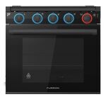 Furrion Propane RV Range w/ Glass Cover - 3 Burners - 20" Tall - Black