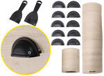 Revive RV Cabinet Kit w/ Rainier Handles - 75' Roll - Blonde Walnut/Matte Black Handles