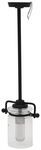 Gustafson 12V RV LED Pendant Light - Clear Seed Glass - Textured Black - Jelly Jar Style