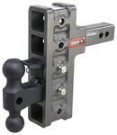 Gen-Y Adj 2-Ball Mount w/ Stacked Receivers - 2" Hitch - 2-1/2" R/7-1/2" D - 16K