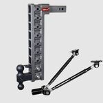 Gen-Y Adjustable 2-Ball Mount w/ Stacked Receivers - 2" Hitch - 20" Drop - 10K