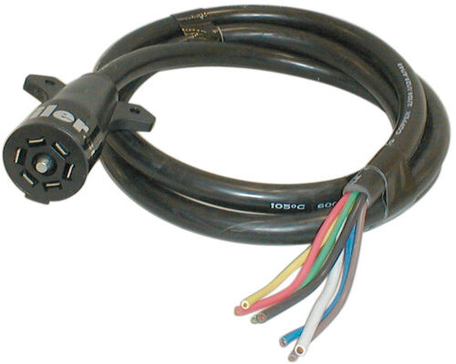 Hopkins 7-Way RV Style Connector with Molded Cable ... trailer wiring diagram for 7 way plug 