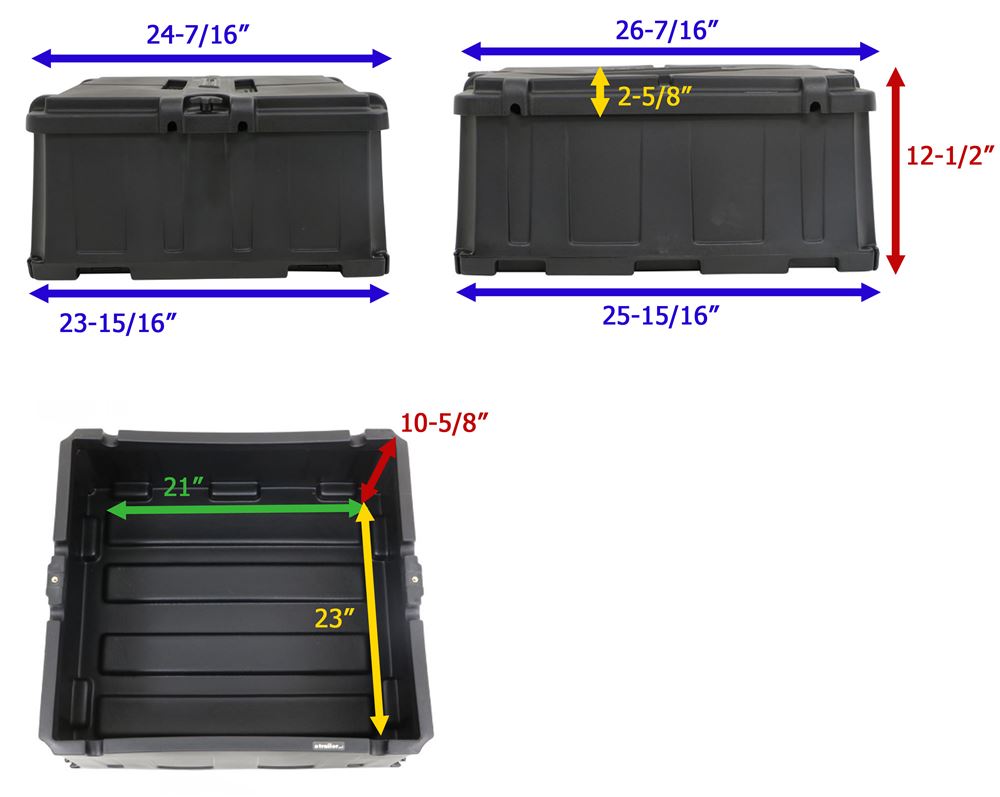 Kayak battery box, Plano field box, two 12 volt batteries wired in