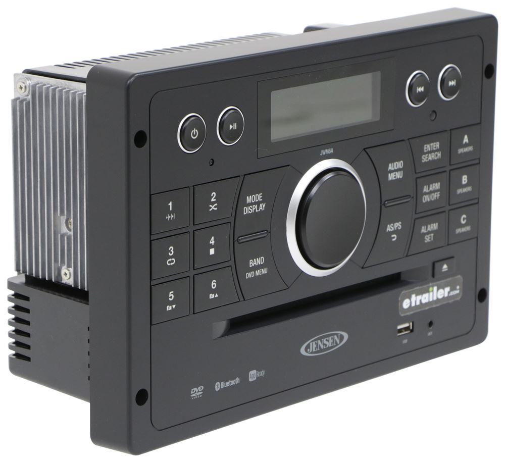 Jensen RV Stereo AM/FM CD/DVD USB Auxiliary Bluetooth App