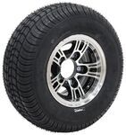 Kenda Loadstar 205/65-10 Bias Trailer Tire w/ 10" Black Aluminum AM02 Wheel - 5 on 4-1/2 - LR E