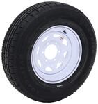 Kenda Karrier KR53 ST225/75R15 Radial Trailer Tire with 15" White Spoke Wheel - 6 on 5-1/2