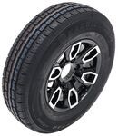 Kenda Karrier KR53 ST225/75R15 Radial Trailer Tire with 15" Black Aluminum Wheel - 6 on 5-1/2