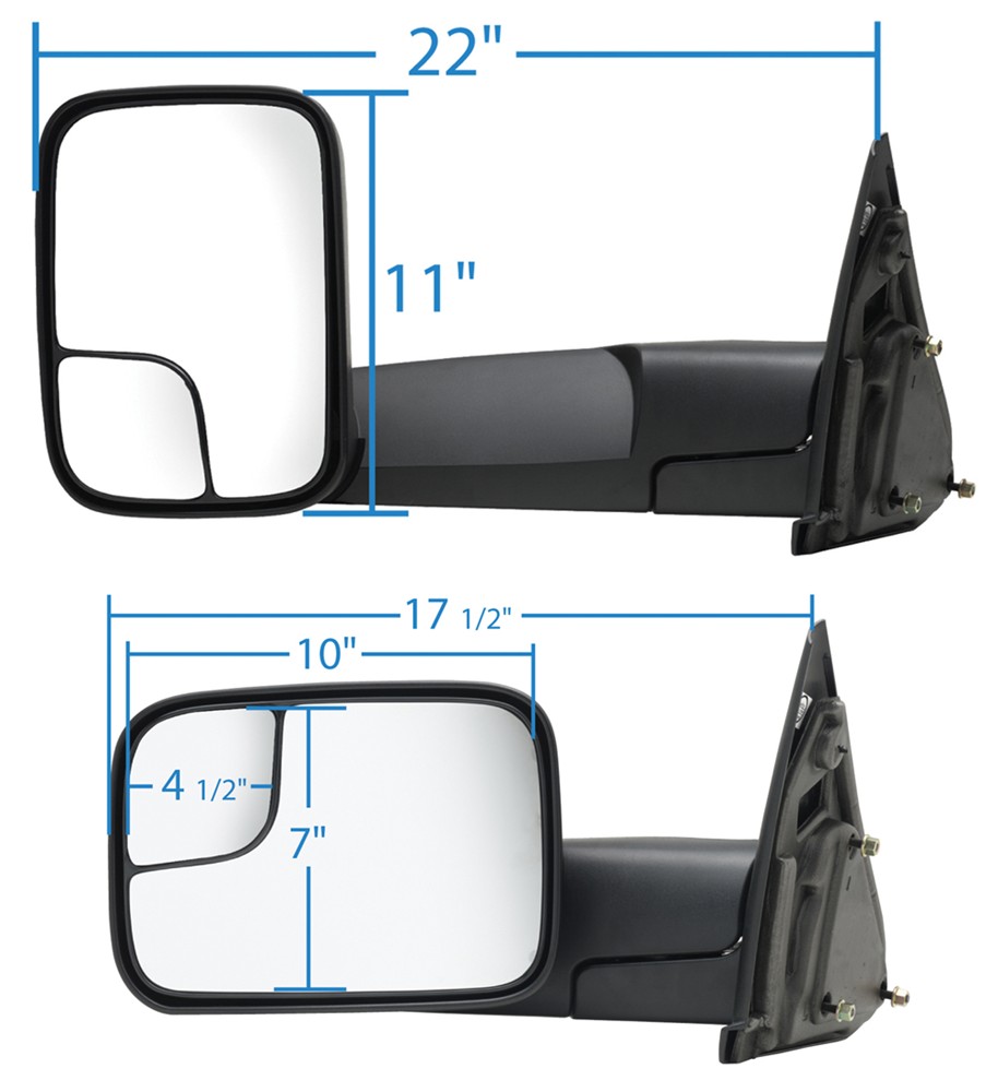 K Source Custom Flip Out Towing Mirrors Electric Heat Textured