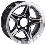 Aluminum Margay Trailer Wheel - 13" x 4-1/2" Rim - 5 on 4-1/2 - Black Machine Finish