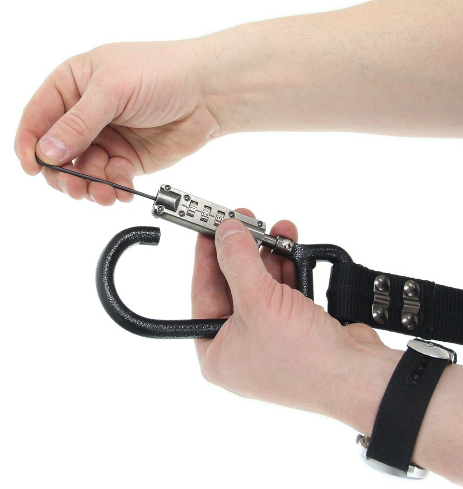 Lockstraps cam buckle strap w combo lock carabiners and soft ties 1 5 