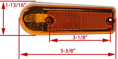 M18 スモークイエロー Peterson Clearance or Side Marker Trailer Light w/ Reflector
