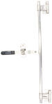 Cam-Action Lockable Door Latch w/ 36" Pipe for Enclosed Trailers - Aluminum