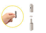 Weld-On Hinge w/ Bushing - 2-3/8" Long - 1/4" Pin Diameter - Stainless Steel